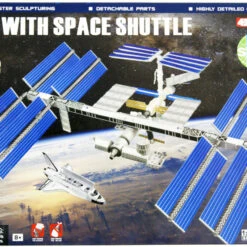 Aoshima 4D Puzzle 1/450 International Space Station And Space Shuttle Plastic Model
