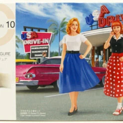 Hasegawa 1/24 50's American Girls Figure 2 Sets Plastic Model