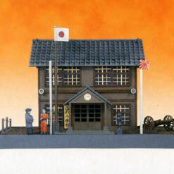 Aoshima 34033 Jidaigaho Eiga Gekijo Series No.02 Elementary School 1/60 Scale Kit -Japan Figure shop 3 74229.1409798480
