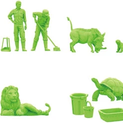 Kaiyodo ARTPLA 1/35 Caretaker And Lion Set 1 Box 6 Pcs