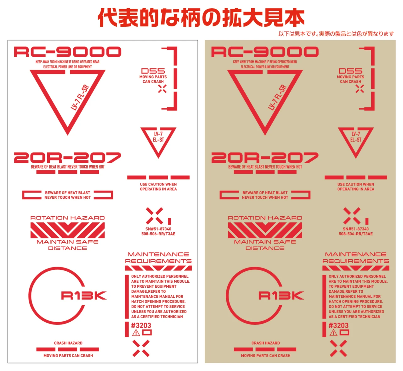 HiQparts 1/144 RB02 Caution Decal One Color Red 3 HiQparts 1/144 RB02 Caution Decal One Color Red - Image 3