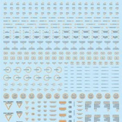 HiQparts 1/100 Gray & Orange RB02 Caution Decal