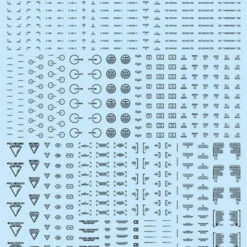 HiQparts 1/144 RB02 Caution Mark Decal One Color Dark Gray