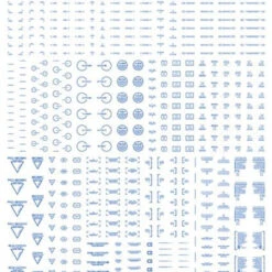 HiQparts 1/144 RB02 Caution Decals One Color Blue