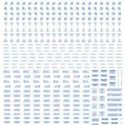 HiQparts 1/100 RB01 Caution Decals One Color Blue
