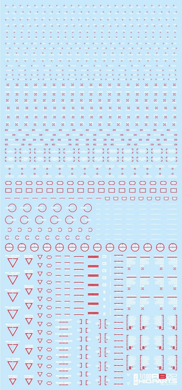 HiQparts 1/100 RB02 Caution Decals White & Red 1 HiQparts 1/100 RB02 Caution Decals White & Red