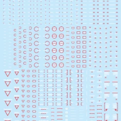 HiQparts 1/144 RB02 Caution Decals White & Red