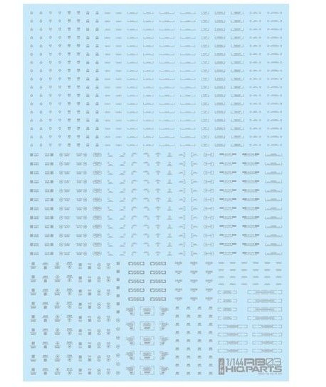 HiQparts 1/144 RB03 Caution Mark Decal One Color Light Grey 1 HiQparts 1/144 RB03 Caution Mark Decal One Color Light Grey