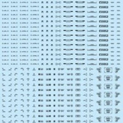 HiQparts 1/100 RB03 Caution Mark Decal One Color Dark Grey