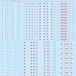 HiQparts 1/100 RB03 Caution Decals White & Red