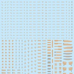 HiQparts 1/144 RB01 Caution Mark Decal Orange X Gray