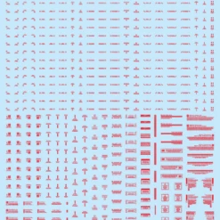 HiQparts 1/144 RB01 Caution Decal One Color Red