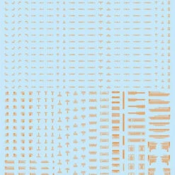 HiQparts 1/144 RB01 Caution Decal One Color Orange