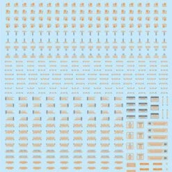 HiQparts 1/100 Orange & Gray RB01 Caution Decal