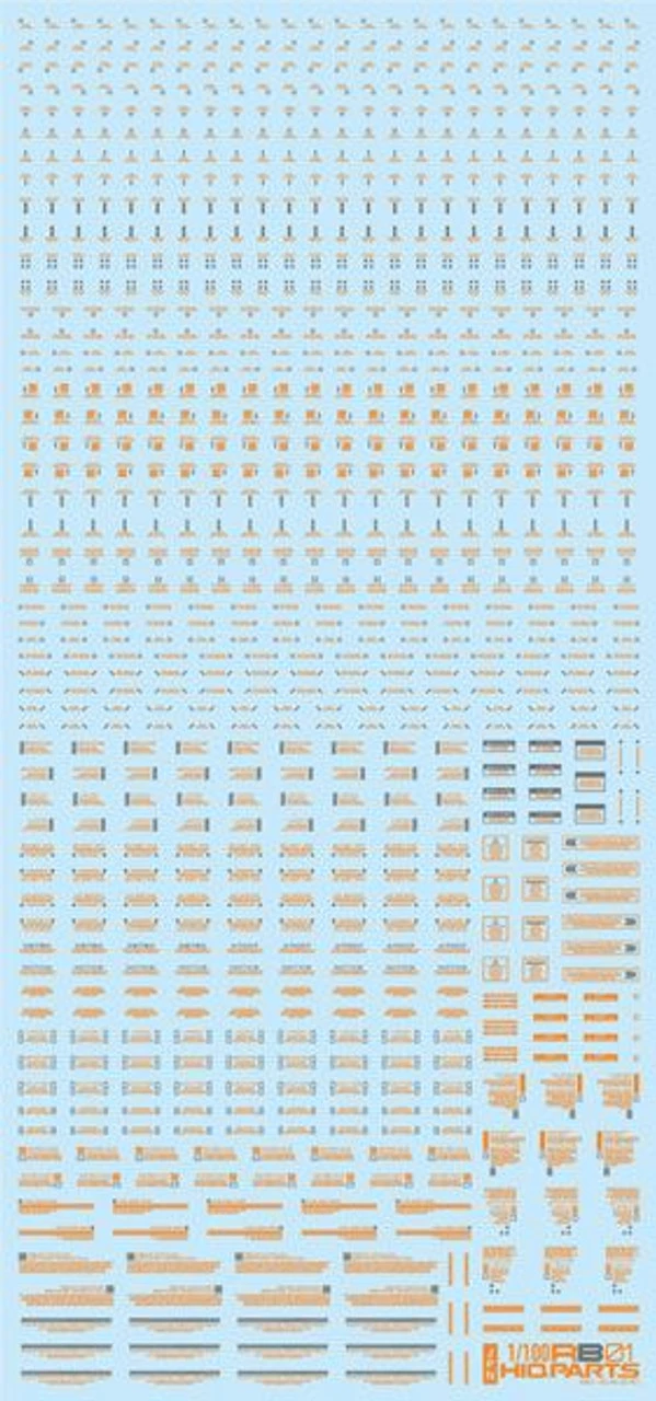 HiQparts 1/100 Orange & Gray RB01 Caution Decal 1 HiQparts 1/100 Orange & Gray RB01 Caution Decal