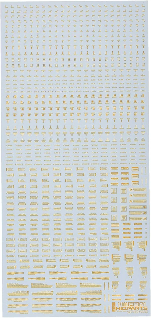 HiQparts 1/100 RB01 Caution Mark Decal Orange 1 HiQparts 1/100 RB01 Caution Mark Decal Orange