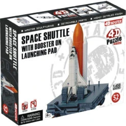 Aoshima 4D Puzzle 1/450 Space Shuttle And Booster Plastic Model