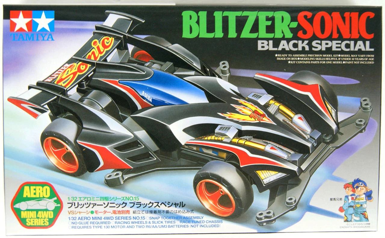 Tamiya 19615 Mini 4WD Blitzer Sonic Black Special 1/32 1 Tamiya 19615 Mini 4WD Blitzer Sonic Black Special 1/32