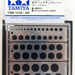 Tamiya 74150 Modeling Template (Circle 1-12.5mm)