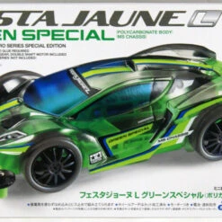 Tamiya 95485 Mini 4WD Festa Jaune L Green SP Polycarbonate Body MS Chassis 1/32