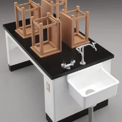 Hasegawa 1/12 School Science Room Desk & Chair Plastic Model -Japan Figure shop 4967834620049 3 18372.1631155417