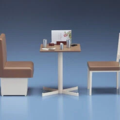 Hasegawa 1/12 Family Restaurant Table & Chair Plastic Model -Japan Figure shop 4967834620070 4 38739.1625717588