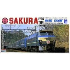 Arii 4968279151839 Blue Train Sleeping Car Sakura EF66 Locomotive 1/80 Scale Kit (HO Scale Size)