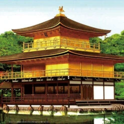 Fujimi Tatemono-16 Kinkakuji (Golden Pavilion) Temple Brown Roof 1/100 Scale -Japan Figure shop 4968728500546 1 51299.1585208030