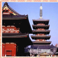 Doyusha JD11 Japanese Asakusa Sensoji Temple 1/400 Scale Plastic Model