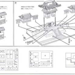 Doyusha NG14 Japanese Nikko Toshogu Yomeimon (Gold) 1/175 Scale Plastic Model -Japan Figure shop 4975406111246 4 29331.1639985884